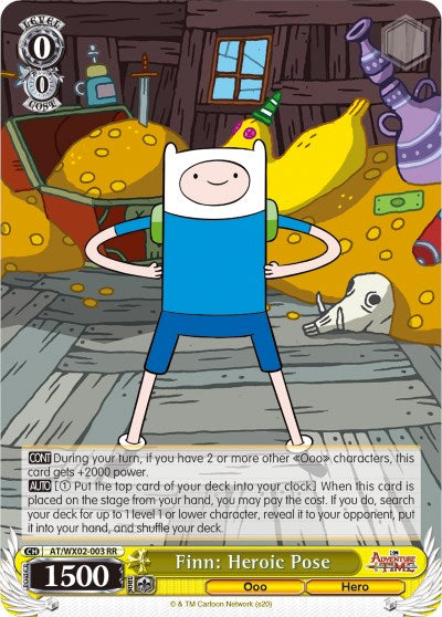 Image of Finn: Heroic Pose (AT/WX02-003 RR) [Adventure Time]