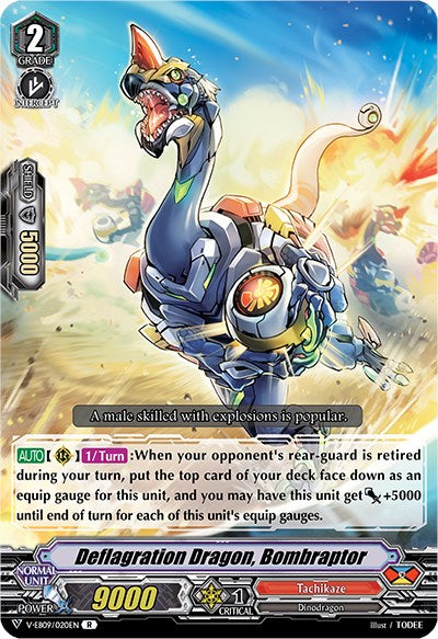 Image of Deflagration Dragon, Bombraptor (V-EB09/020EN) [The Raging Tactics]