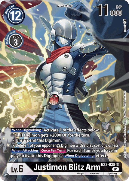 Image of Justimon Blitz Arm [EX2-038] (Alternate Art) [Digital Hazard]