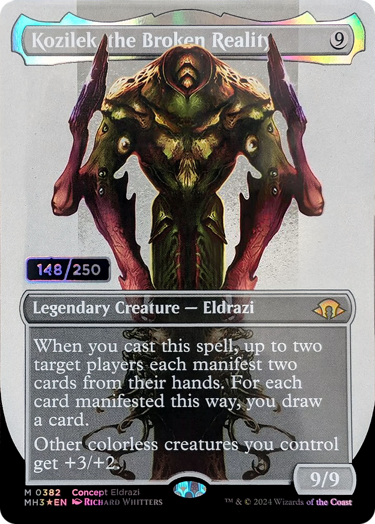Image of Kozilek, the Broken Reality (Borderless) (Serialized) [Modern Horizons 3]