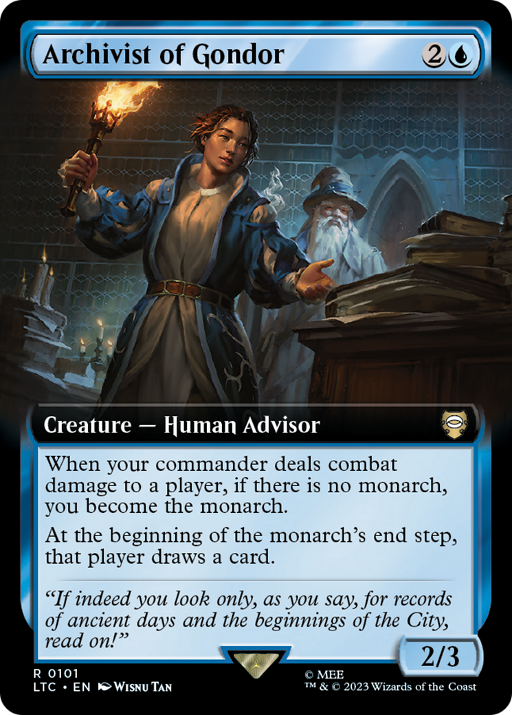 Image of Archivist of Gondor (Extended Art) [The Lord of the Rings: Tales of Middle-Earth Commander]