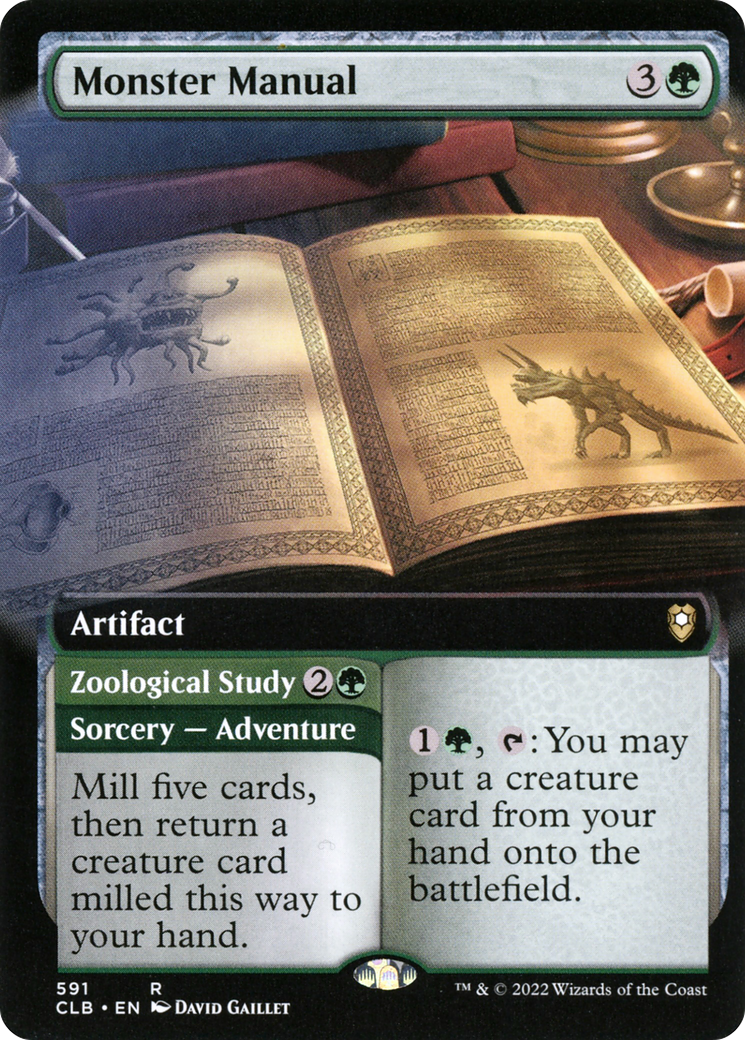 Image of Monster Manual // Zoological Study (Extended Art) [Commander Legends: Battle for Baldur's Gate]