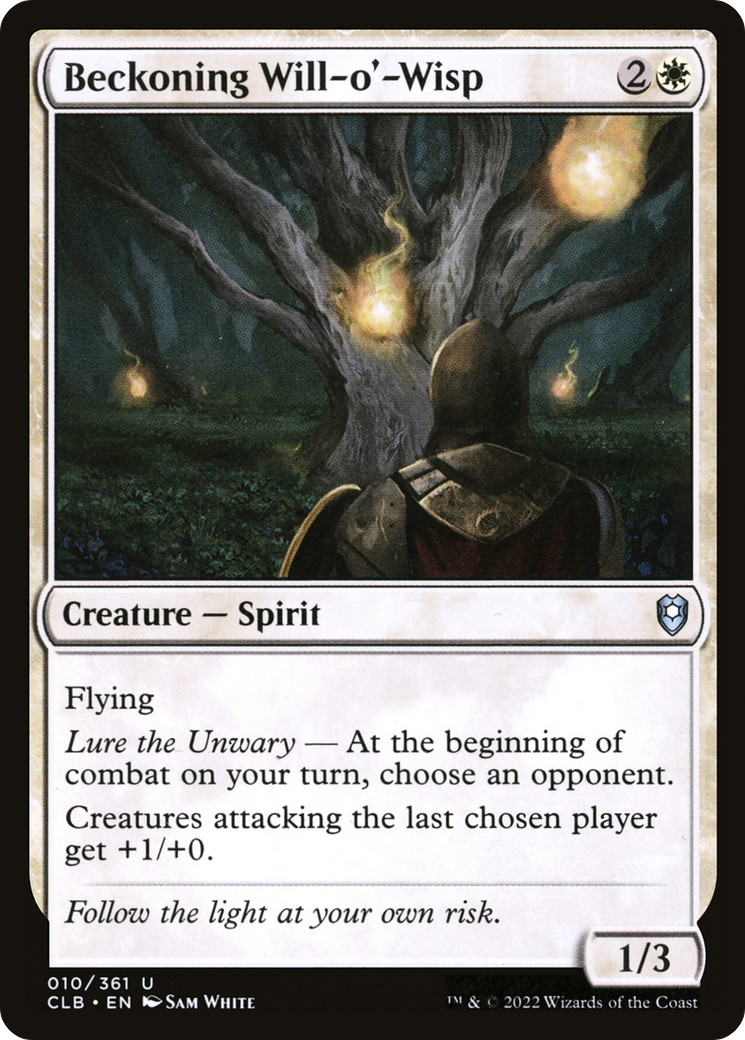 Image of Beckoning Will-o'-Wisp [Commander Legends: Battle for Baldur's Gate]