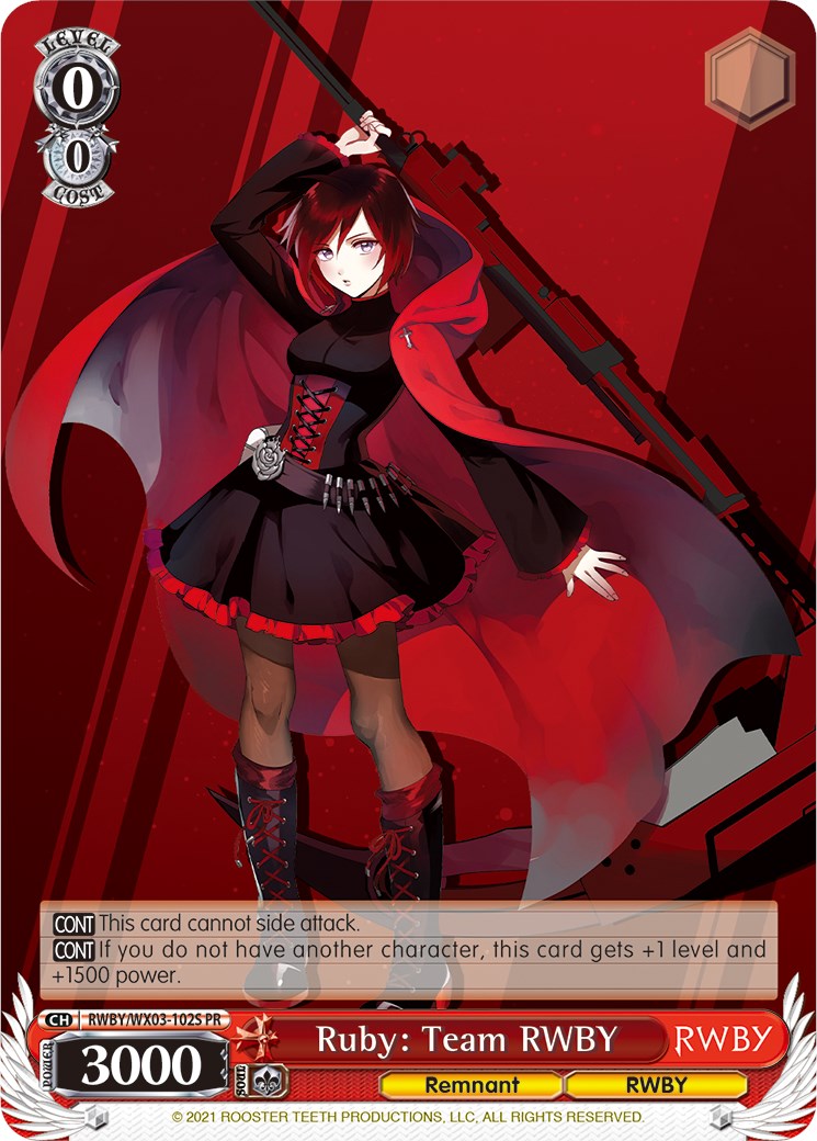 Image of Ruby: Team RWBY (RWBY/WX03-102S PR) (Alternate Art) [RWBY]