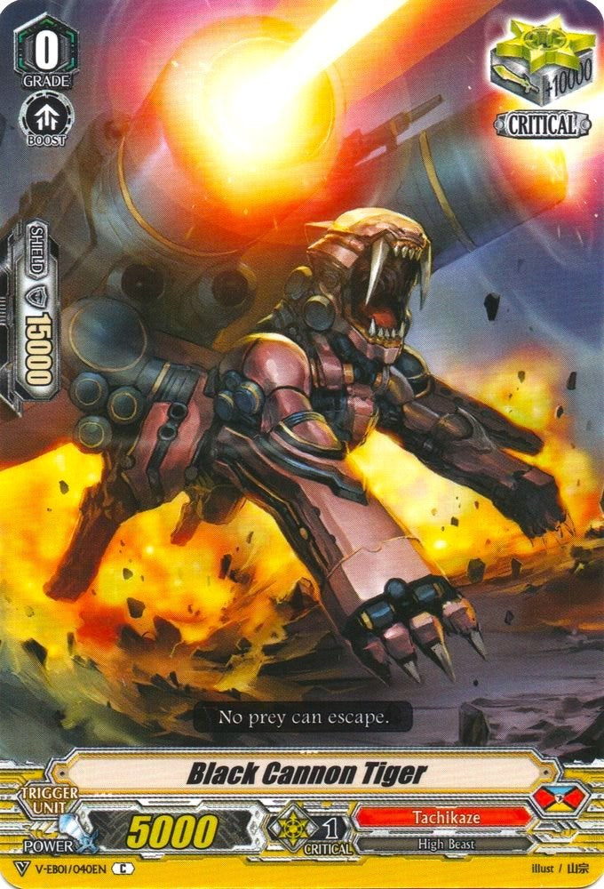 Image of Black Cannon Tiger (V-EB01/040EN) [The Destructive Roar]