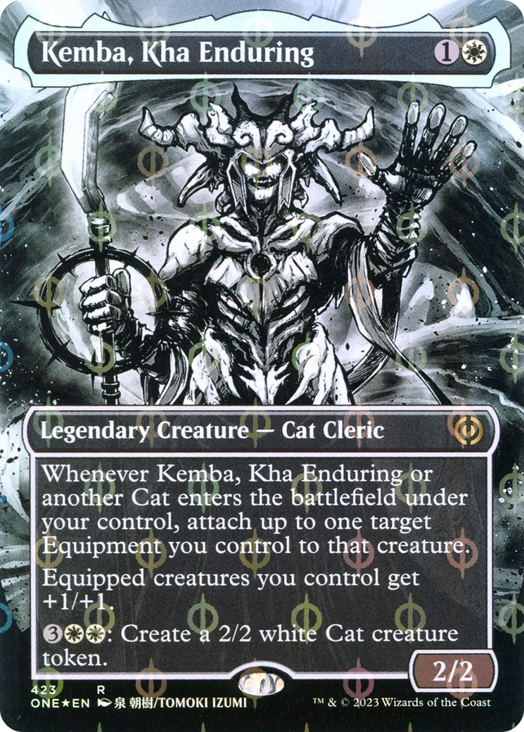 Image of Kemba, Kha Enduring (Borderless Manga Step-and-Compleat Foil) [Phyrexia: All Will Be One]
