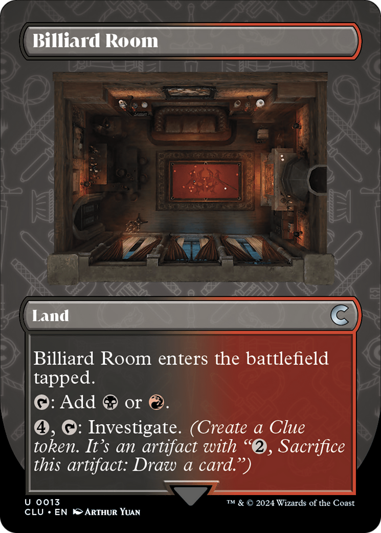 Image of Billiard Room (Borderless) [Ravnica: Clue Edition]