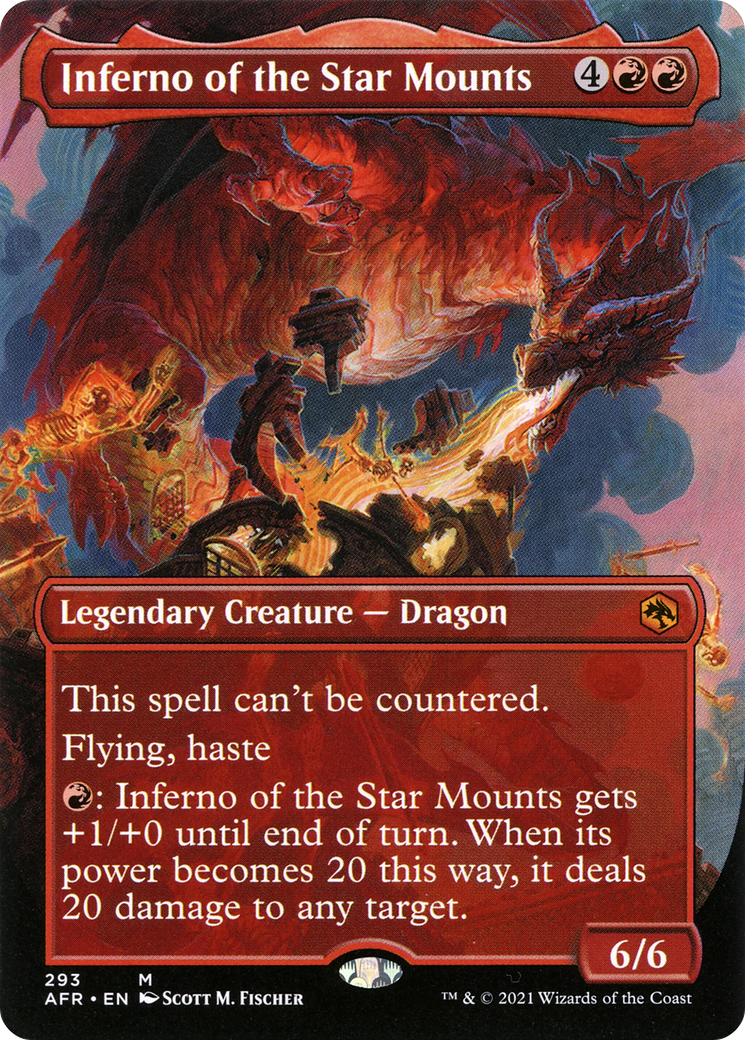 Image of Inferno of the Star Mounts (Borderless Alternate Art) [Dungeons & Dragons: Adventures in the Forgotten Realms]