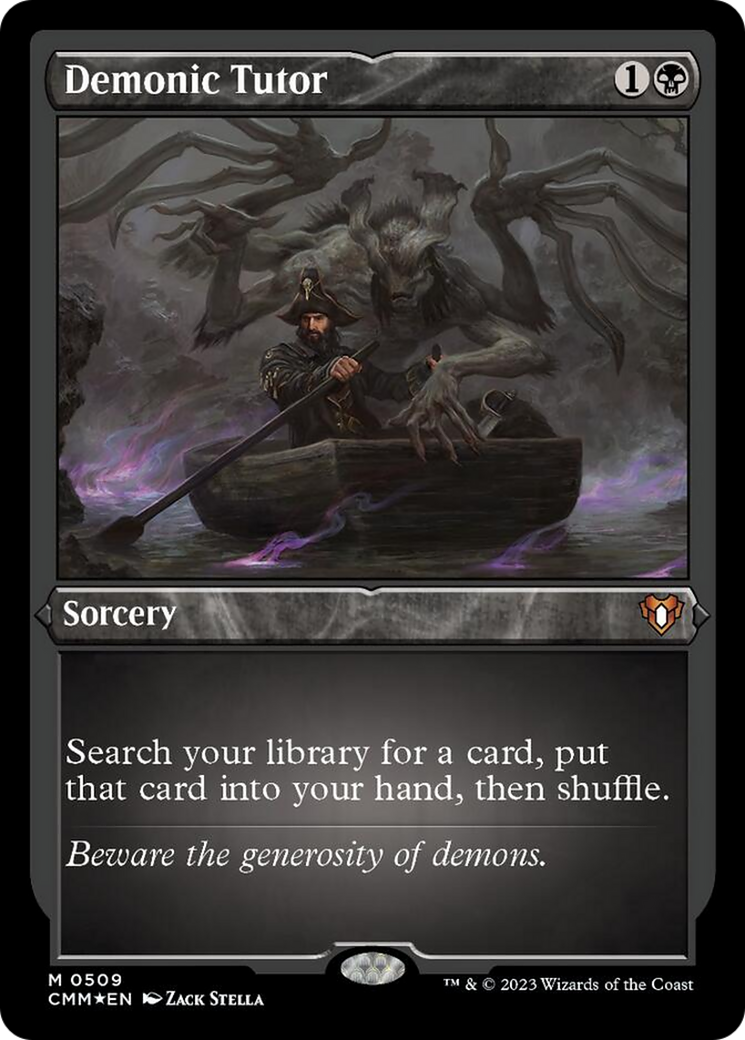 Image of Demonic Tutor (Foil Etched) [Commander Masters]