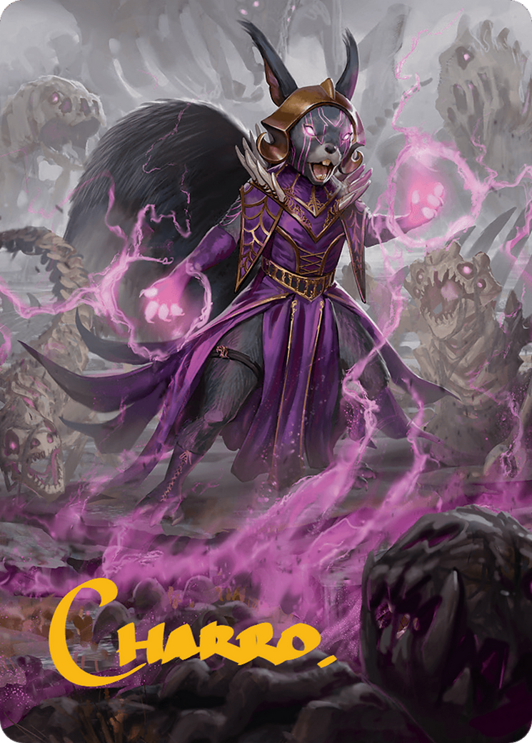Image of Liliana of the Dark Realms Art Card (Gold-Stamped Signature) [Bloomburrow Art Series]