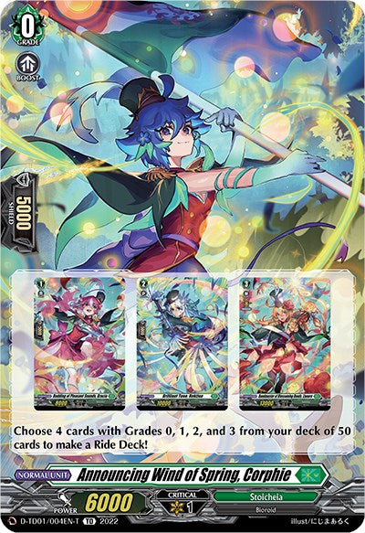 Image of Announcing Wind of Spring, Corphie (Tutorial Card) (D-TD01/004EN-T) [Urara Haneyama -Bandmaster of Blossoming Bonds-]