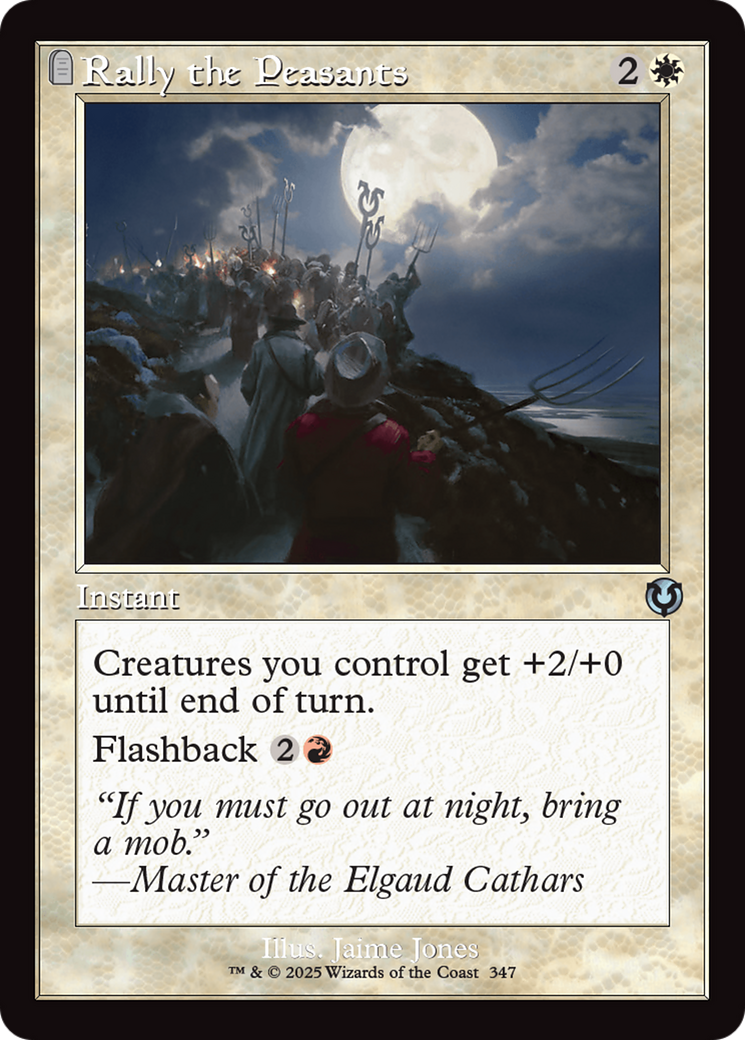 Image of Rally the Peasants (Retro Frame) [Innistrad Remastered]