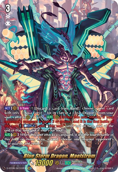 Image of Blue Storm Dragon, Maelstrom (D-BT08/SEC02EN) [Minerva Rising]