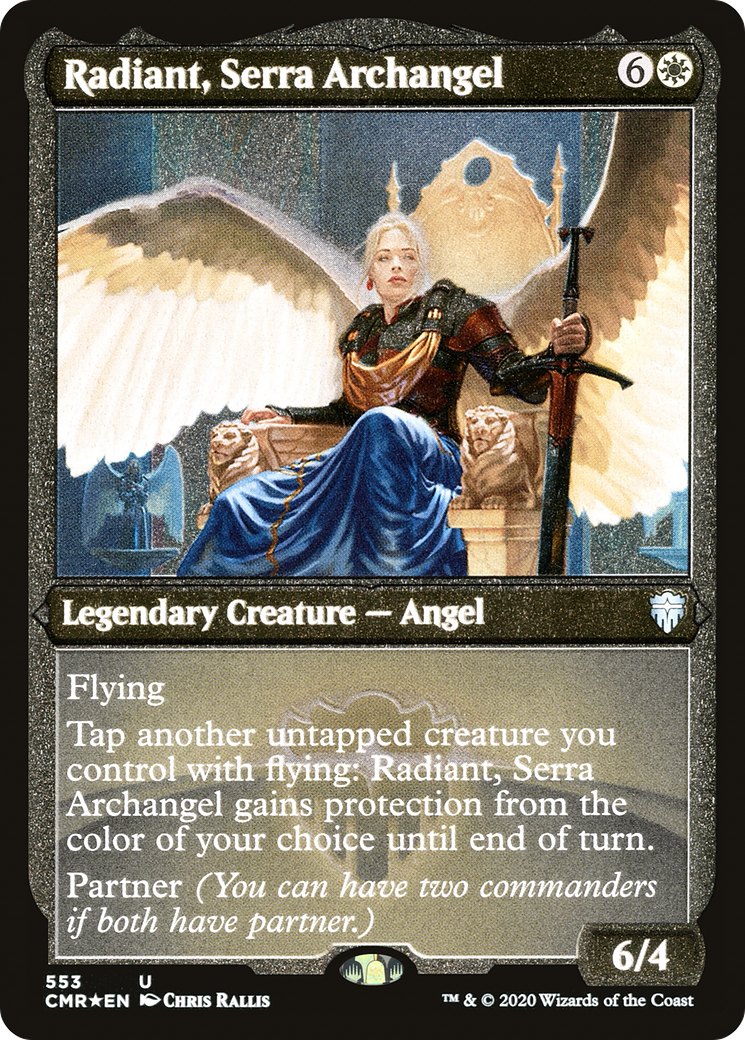 Image of Radiant, Serra Archangel (Etched) [Commander Legends]