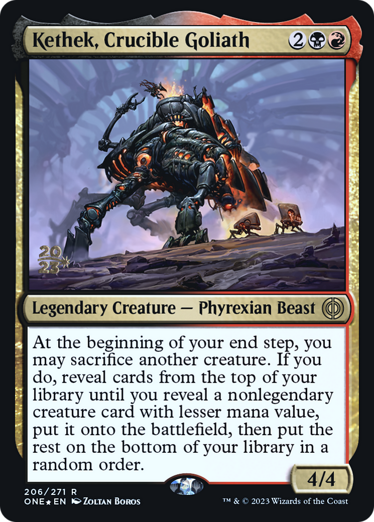 Image of Kethek, Crucible Goliath [Phyrexia: All Will Be One Prerelease Promos]