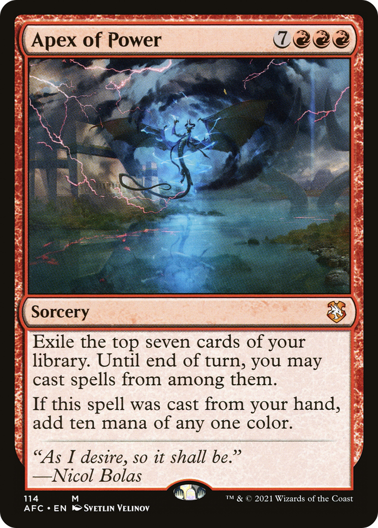 Image of Apex of Power [Dungeons & Dragons: Adventures in the Forgotten Realms Commander]