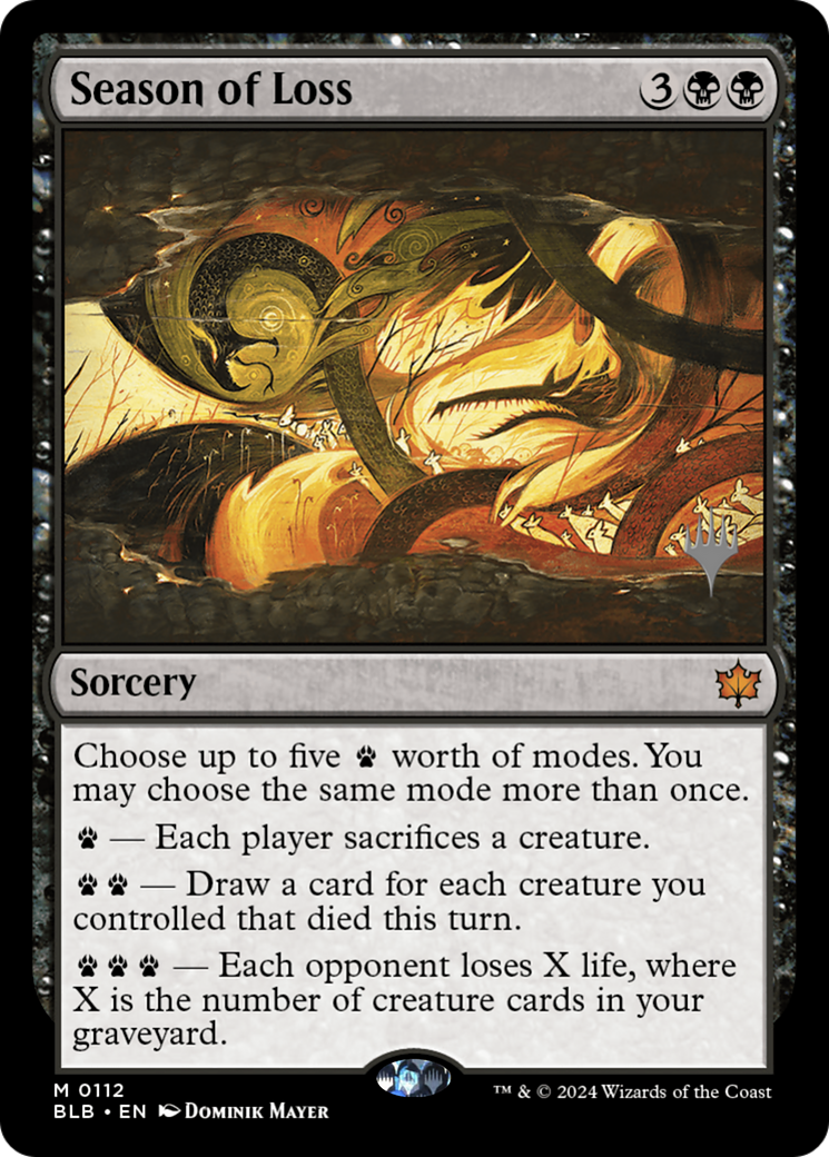 Image of Season of Loss (Promo Pack) [Bloomburrow Promos]