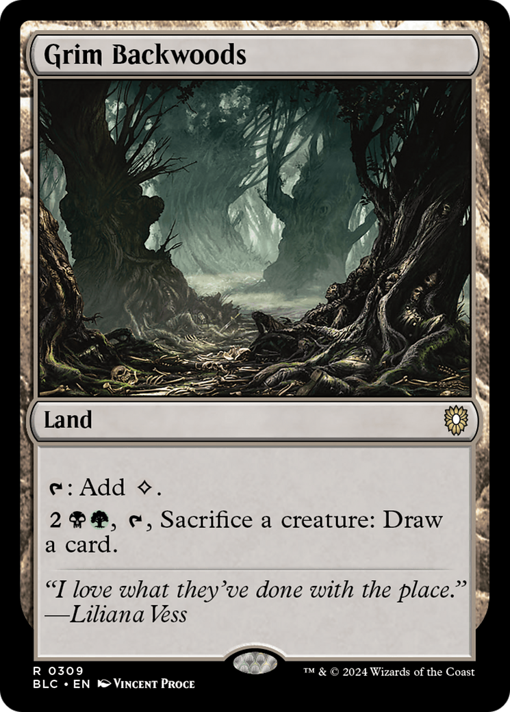 Image of Grim Backwoods [Bloomburrow Commander]