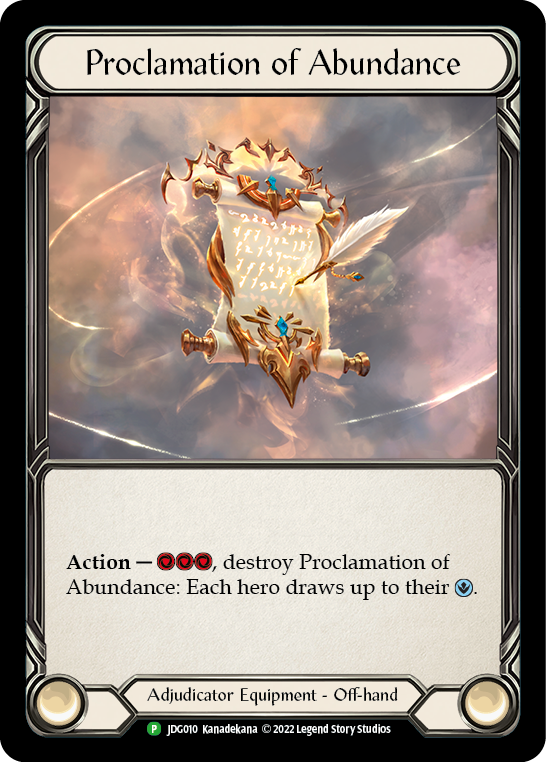 Image of Proclamation of Abundance [JDG010] (Promo)  Rainbow Foil
