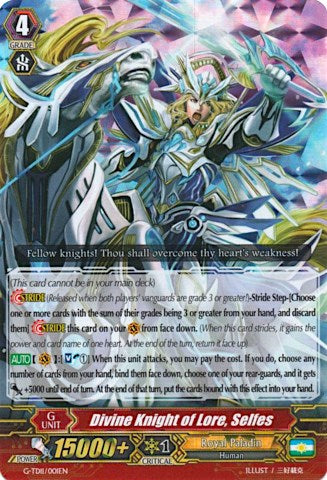 Image of Divine Knight of Lore, Selfes (RRR) (G-TD11/001EN) [Divine Knight of Heavenly Decree]