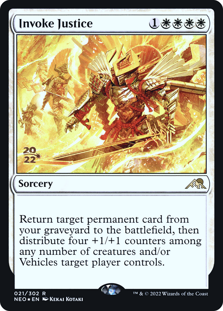 Image of Invoke Justice [Kamigawa: Neon Dynasty Prerelease Promos]