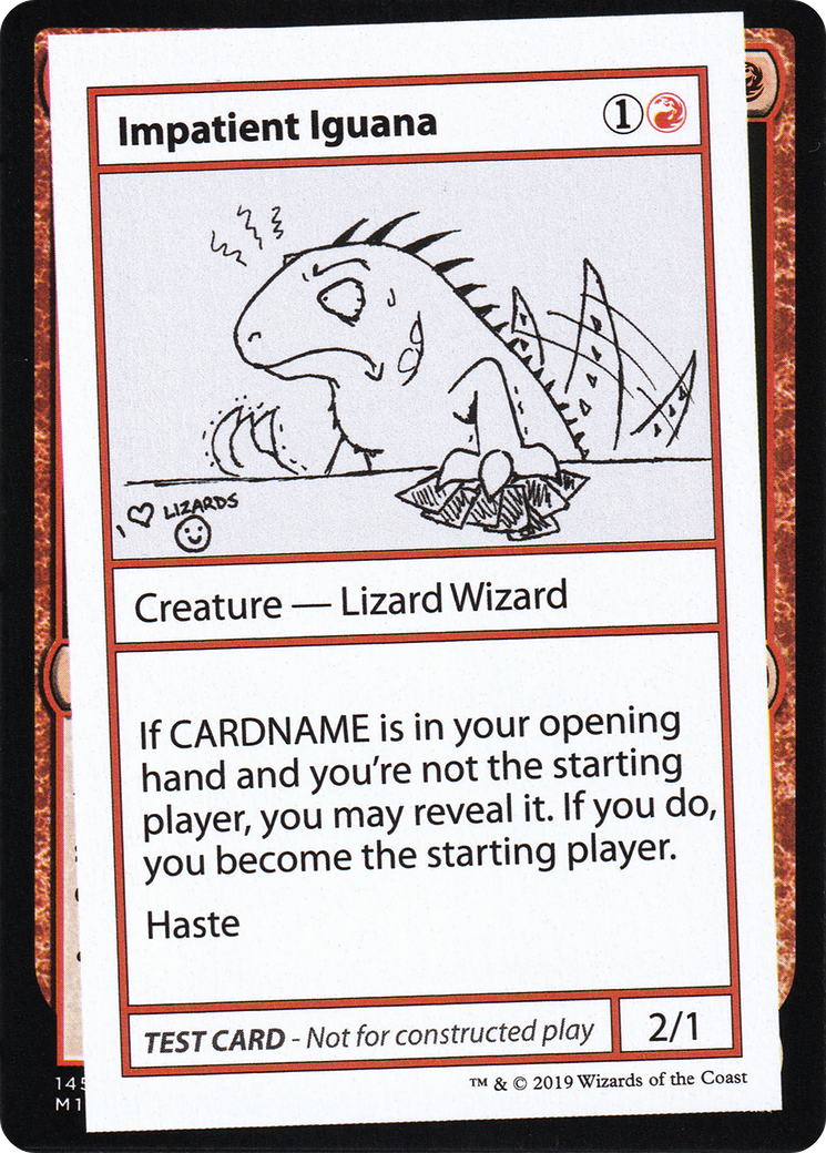 Image of Impatient Iguana (2021 Edition) [Mystery Booster Playtest Cards]