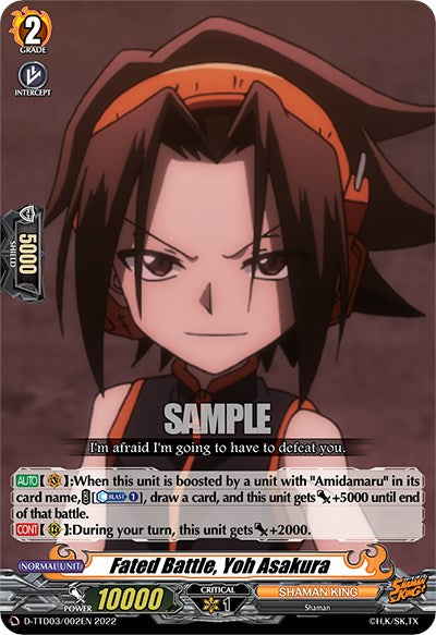 Image of Fated Battle, Yoh Asakura (D-TTD03/002EN) [Shaman King]