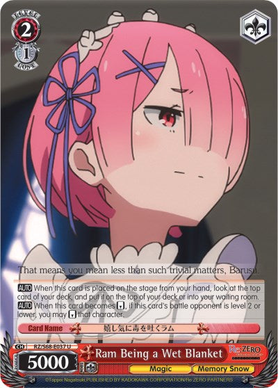 Image of Ram Being a Wet Blanket (RZ/S68-E037 U) [Re:ZERO Memory Snow]