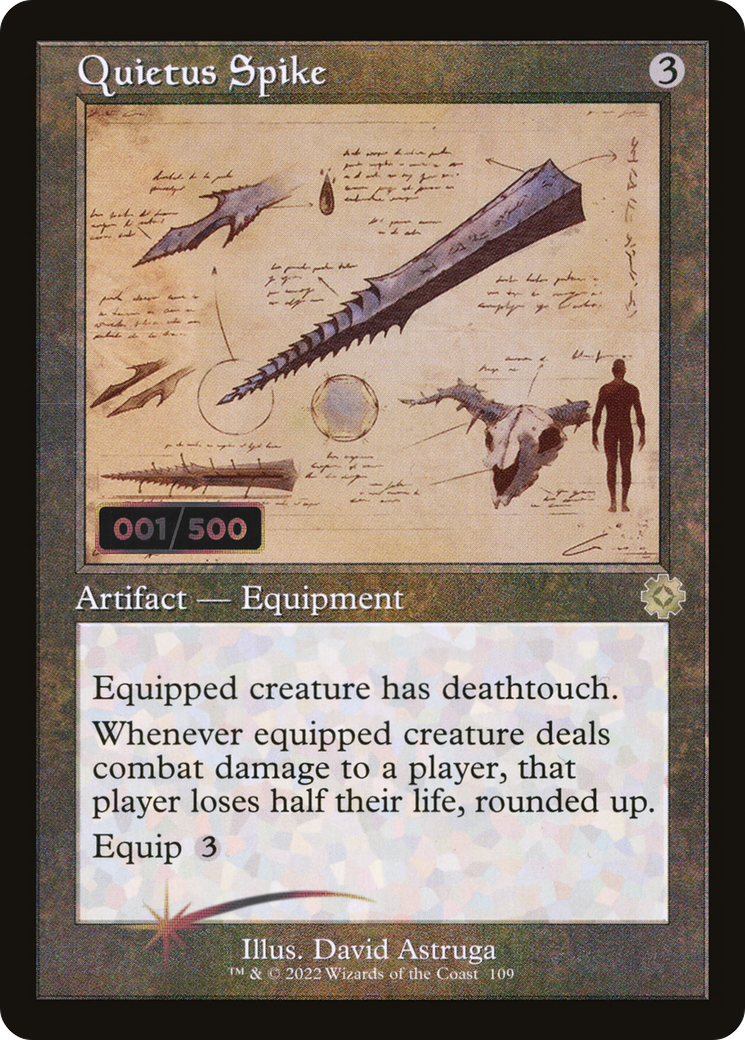 Image of Quietus Spike (Retro Schematic) (Serialized) [The Brothers' War Retro Artifacts]
