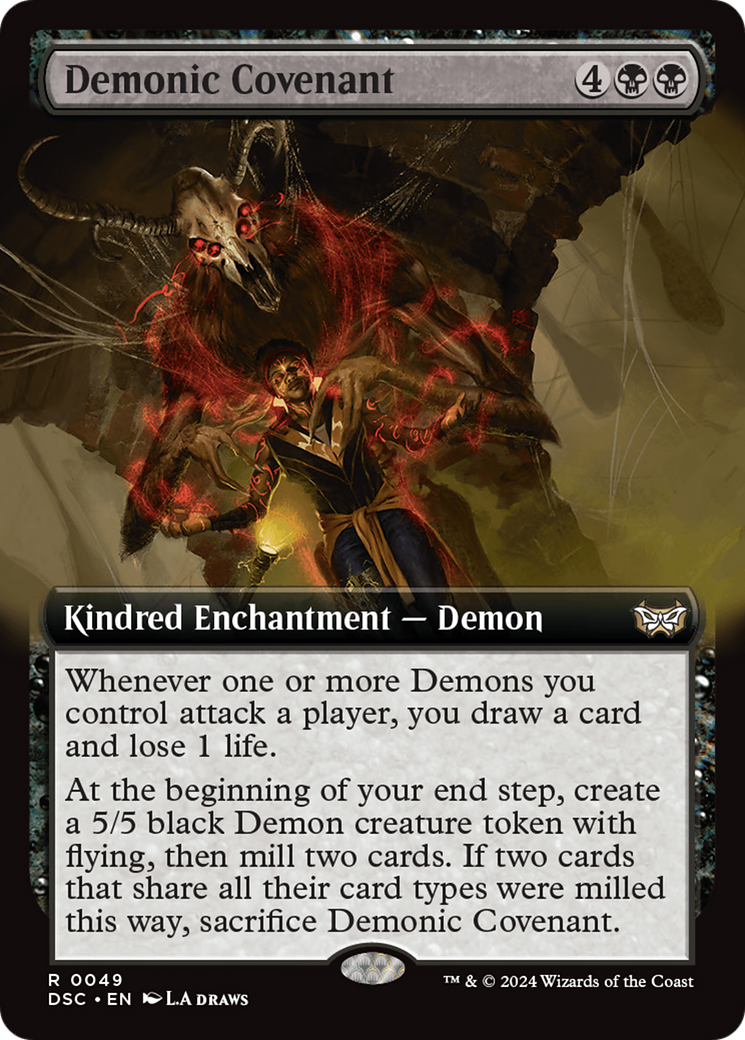 Image of Demonic Covenant (Extended Art) [Duskmourn: House of Horror Commander]