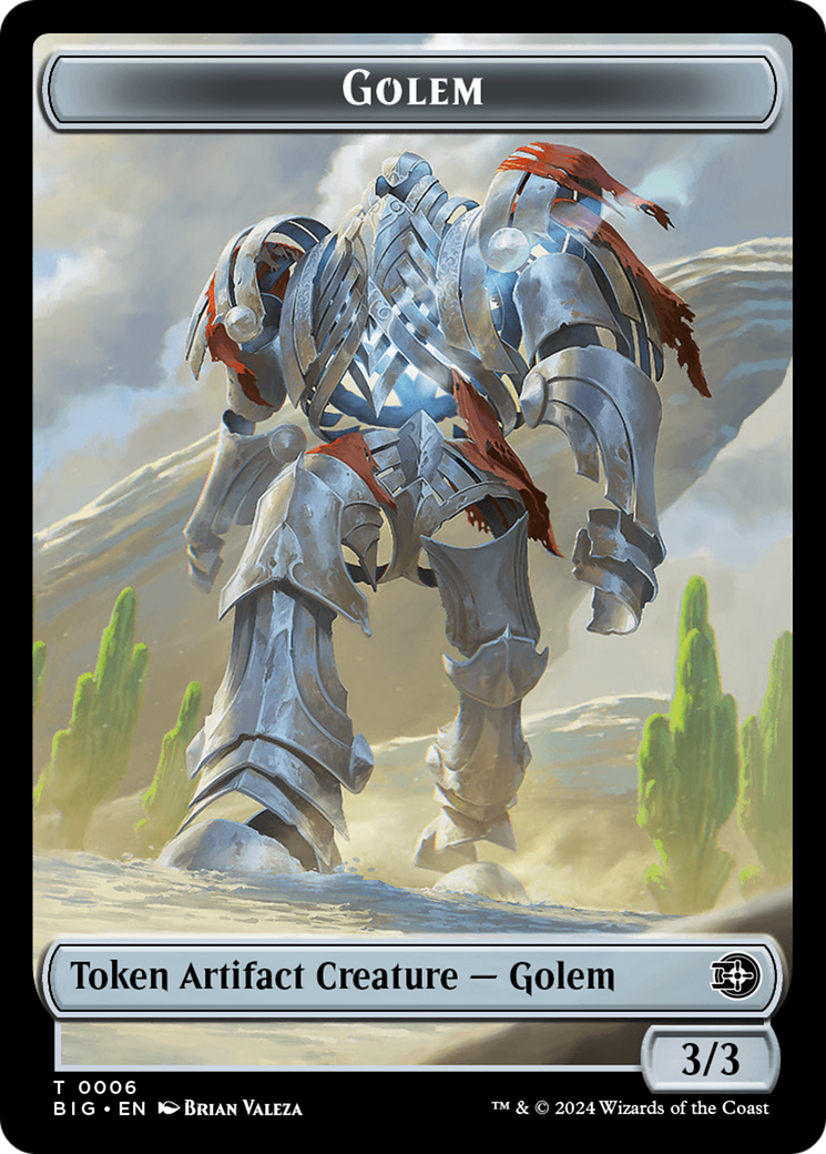 Image of Golem Token [Outlaws of Thunder Junction: The Big Score Tokens]