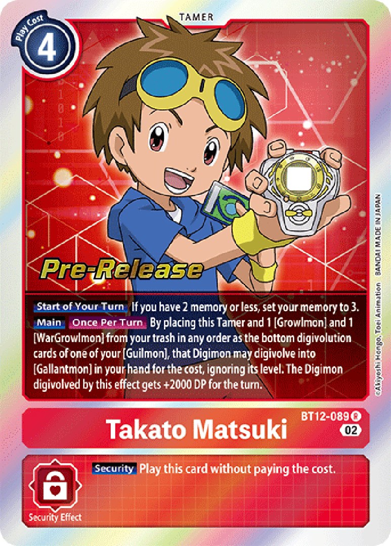 Image of Takato Matsuki [BT12-089] [Across Time Pre-Release Cards]