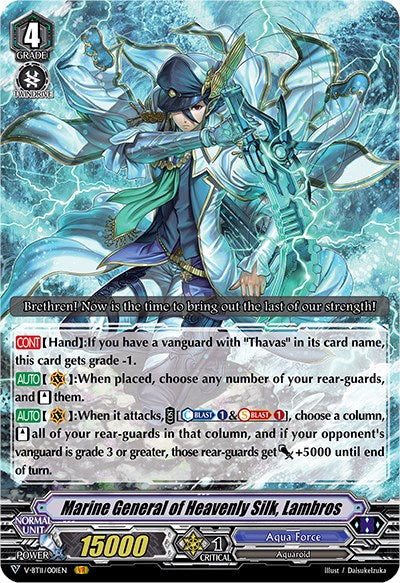 Image of Marine General of Heavenly Silk, Lambros (V-BT11/001EN) [Storm of the Blue Cavalry]