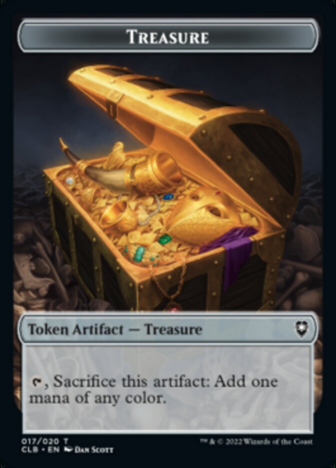 Image of Kor Warrior // Treasure Double-Sided Token [Commander Legends: Battle for Baldur's Gate Tokens]