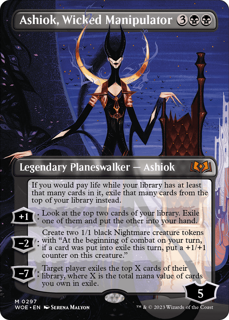 Image of Ashiok, Wicked Manipulator (Borderless Alternate Art) [Wilds of Eldraine]