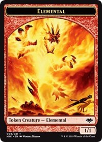 Image of Elemental (008) // Bear (011) Double-Sided Token [Modern Horizons Tokens]