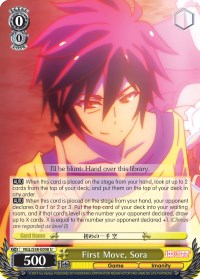 Image of First Move, Sora (NGL/S58-E008 U) [No Game No Life]