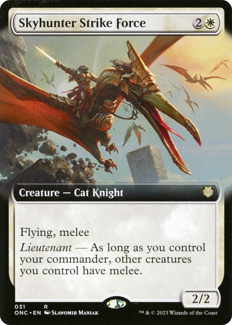 Image of Skyhunter Strike Force (Extended Art) [Phyrexia: All Will Be One Commander]