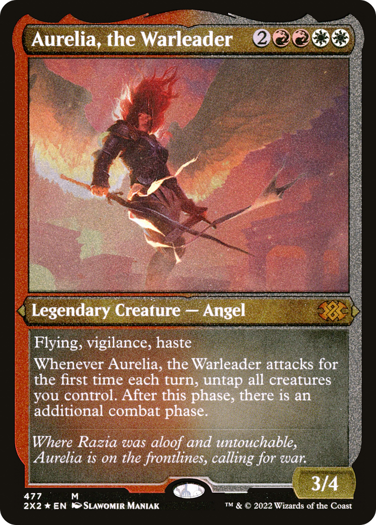 Image of Aurelia, the Warleader (Foil Etched) [Double Masters 2022]