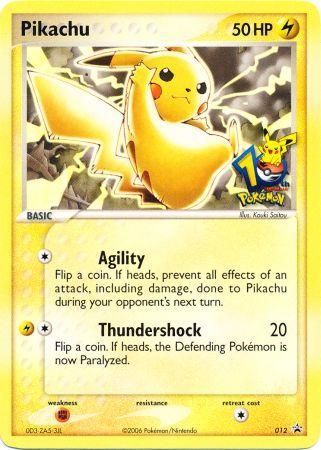 Image of Pikachu (012) (10th Anniversary Promo) [Miscellaneous Cards]