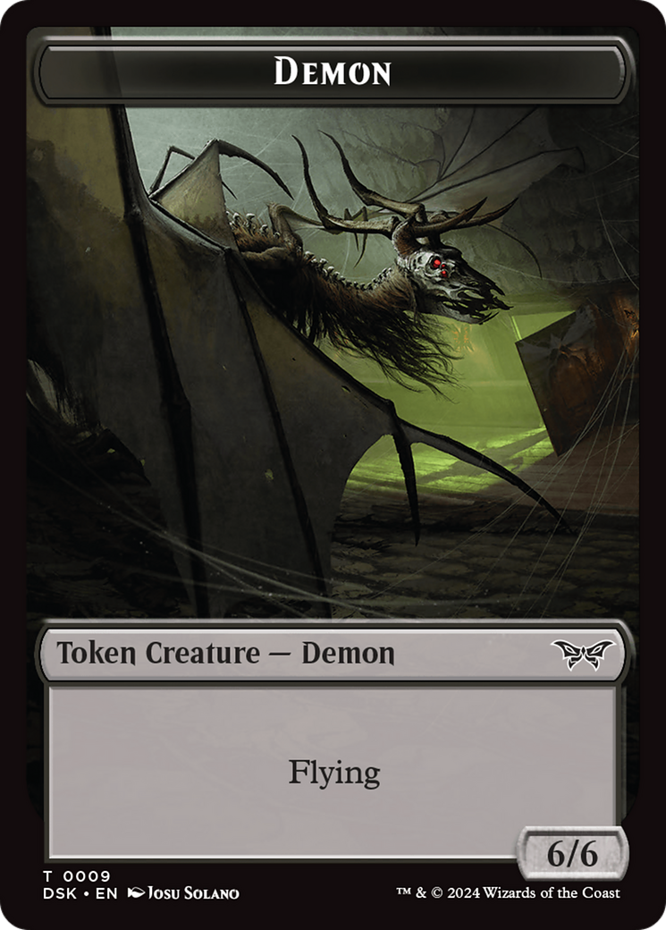 Image of Demon // Manifest Double-Sided Token [Duskmourn: House of Horror Tokens]