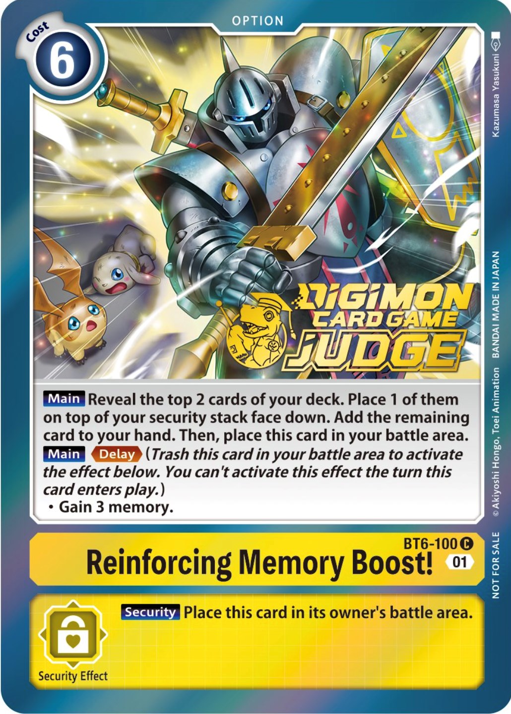 Image of Reinforcing Memory Boost! [BT6-100] (Judge Pack 3) [Double Diamond Promos]
