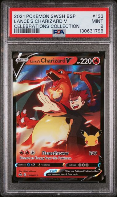 Image of Lance's Charizard V SWSH133 PSA 9 Celebrations Collections