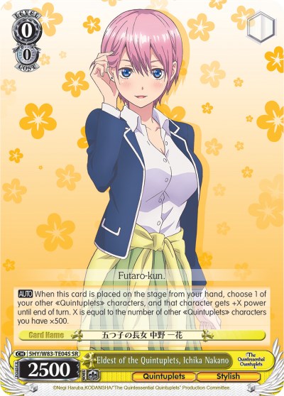 Image of Eldest of the Quintuplets, Ichika Nakano (5HY/W83-TE04S SR) [The Quintessential Quintuplets]