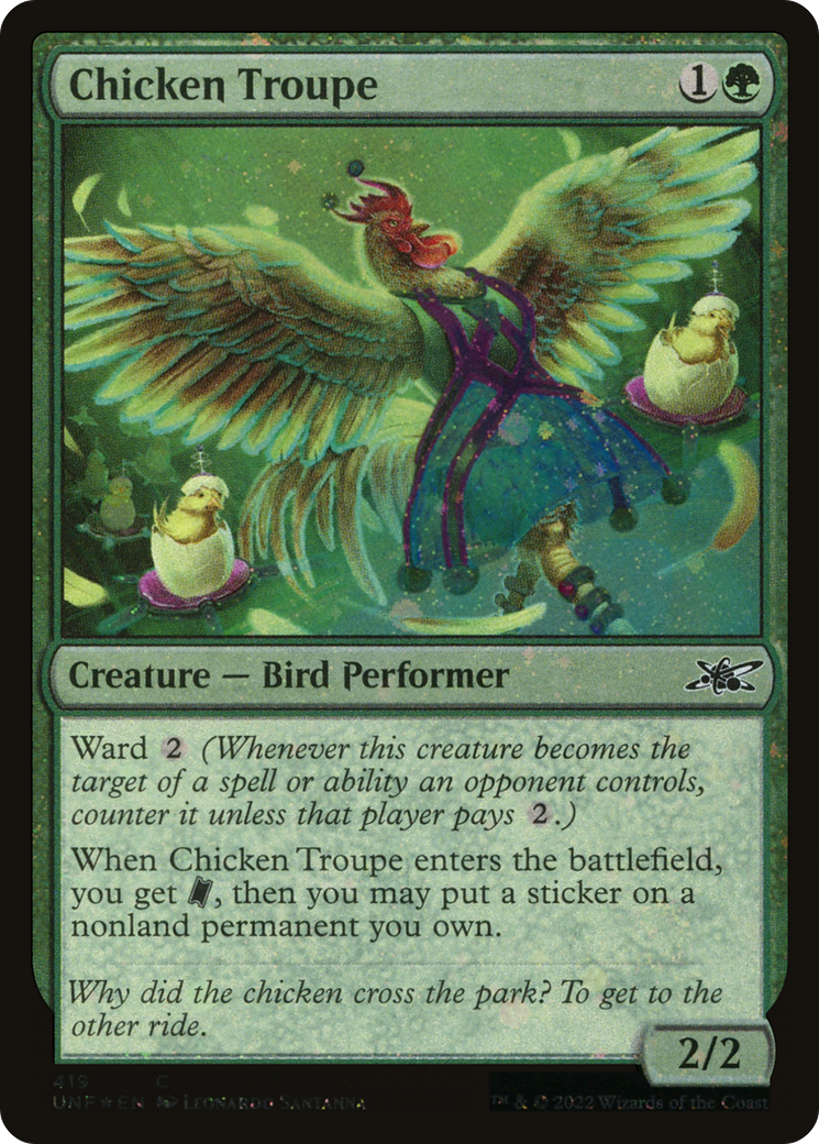 Image of Chicken Troupe (Galaxy Foil) [Unfinity]
