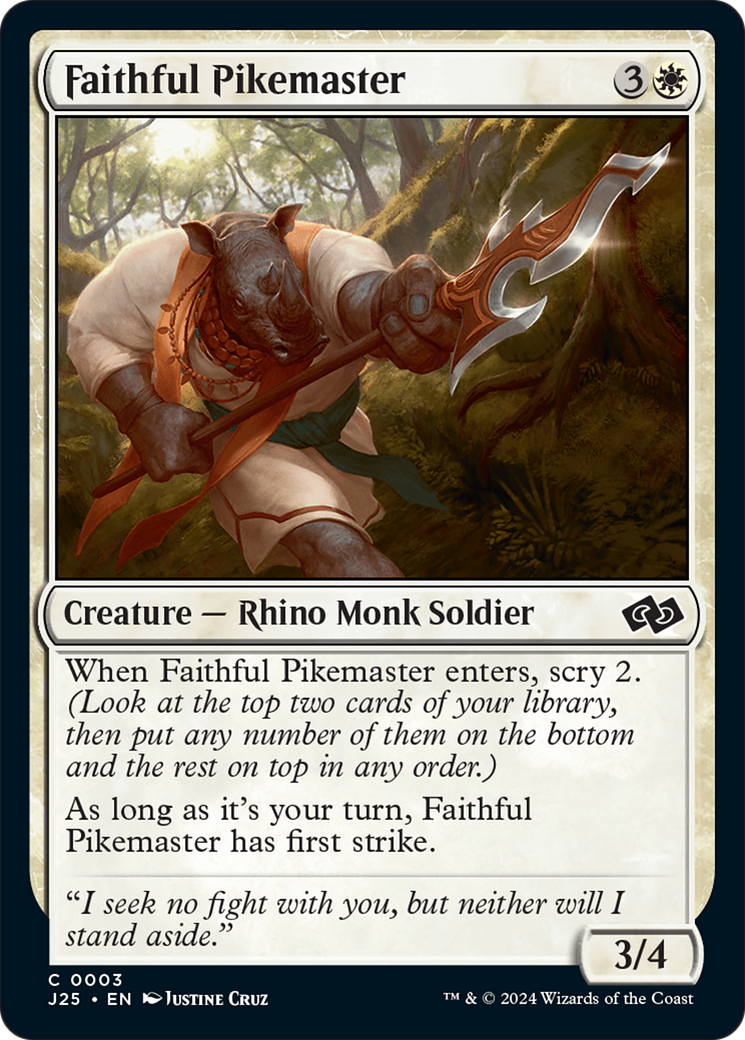 Image of Faithful Pikemaster [Foundations Jumpstart]