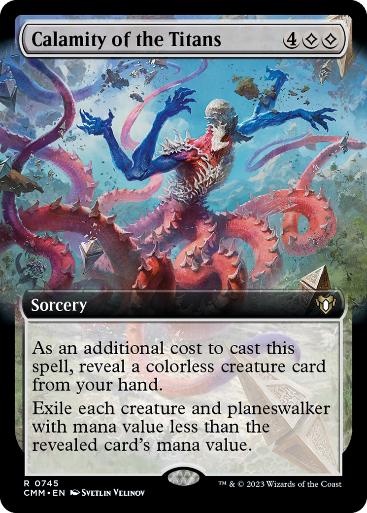 Image of Calamity of the Titans (Extended Art) [Commander Masters]