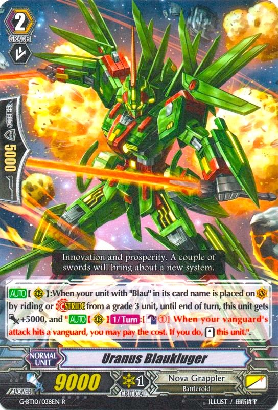 Image of Uranus Blaukluger (G-BT10/038EN) [Raging Clash of the Blade Fangs]