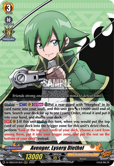 Image of Avenger, Lyserg Diethel (D-TB03/013EN) [Shaman King]