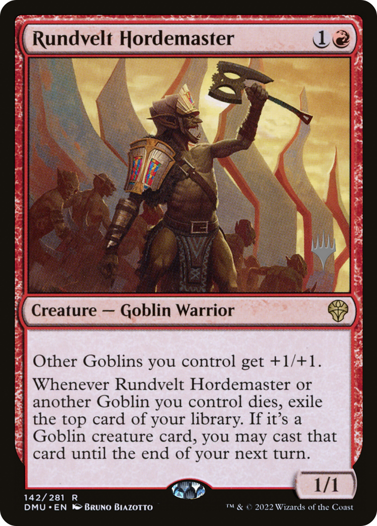 Image of Rundvelt Hordemaster (Promo Pack) [Dominaria United Promos]